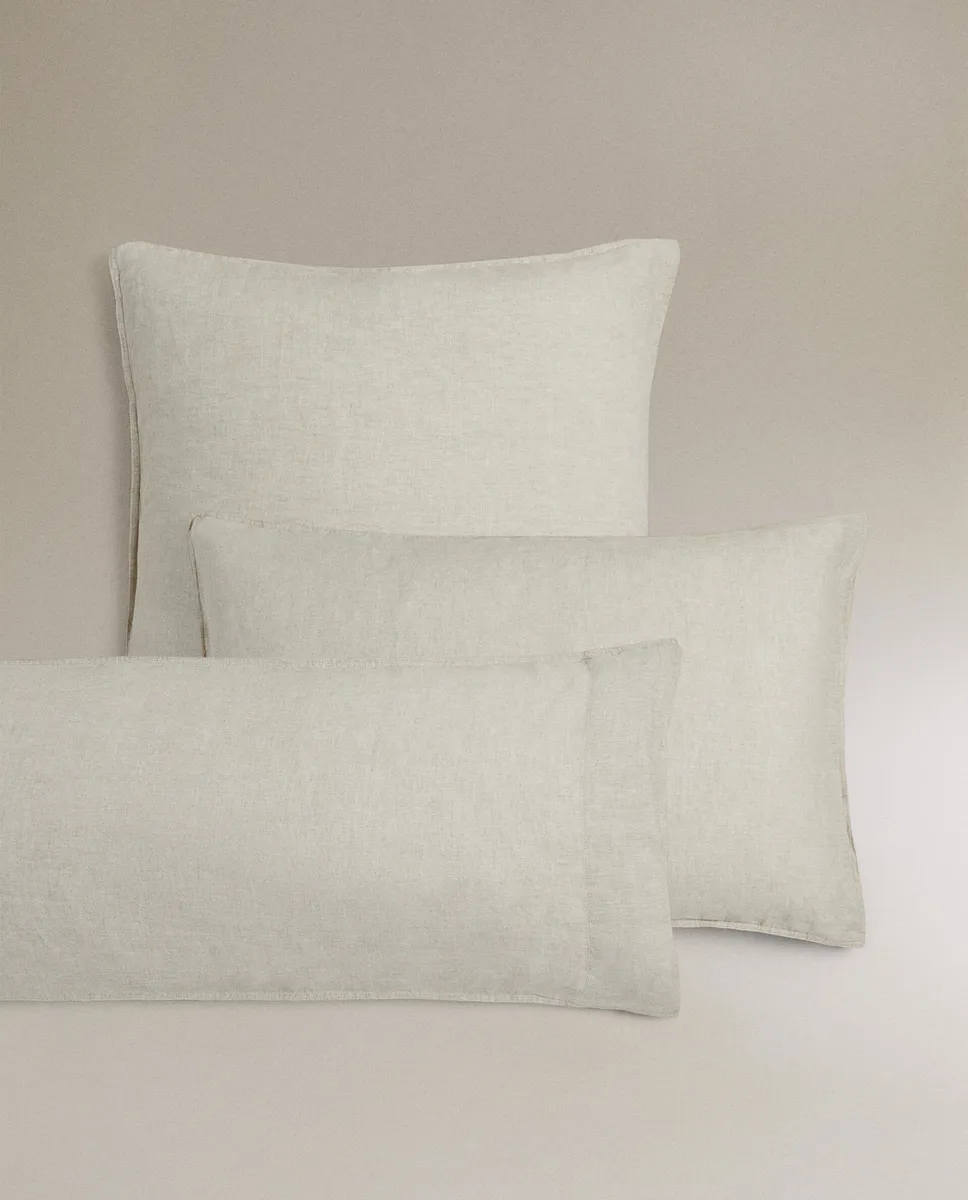 

Наволочка из стираного льна (160 гxм²) Zara Home, светло-бежевый