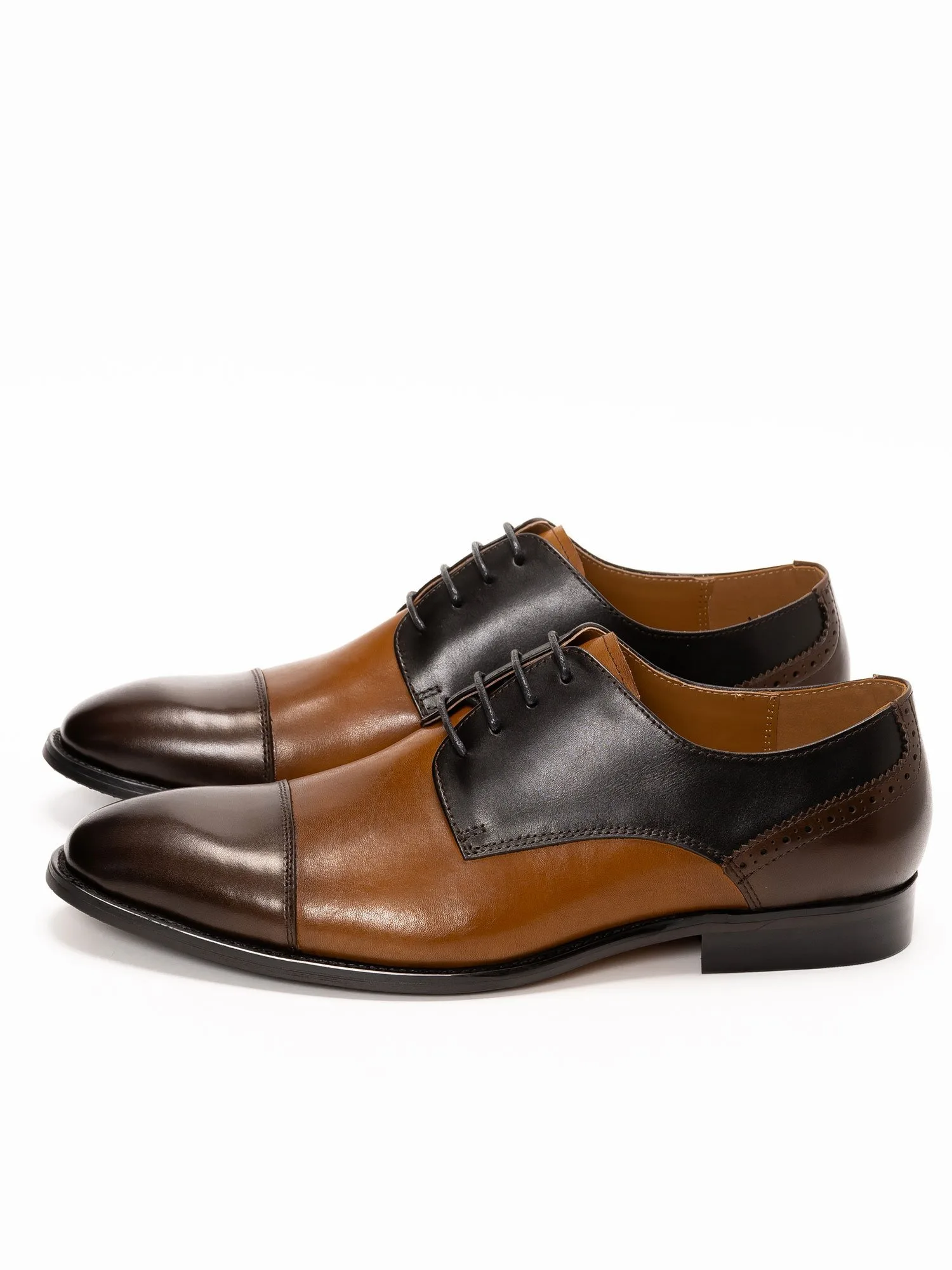 Кроссовки на шнуровке LUCIUS Color Mix, Brown — фото 4