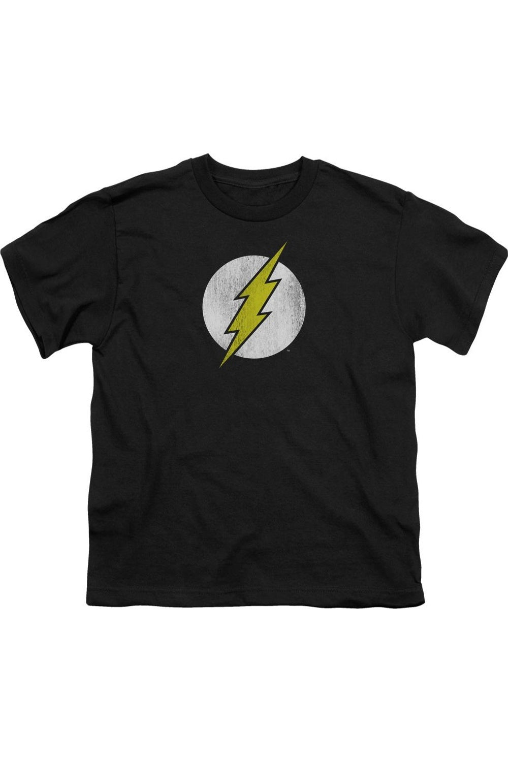 

Футболка с логотипом Flash из DC Comics, потертая, с коротким рукавом, для детей Gildan, черный