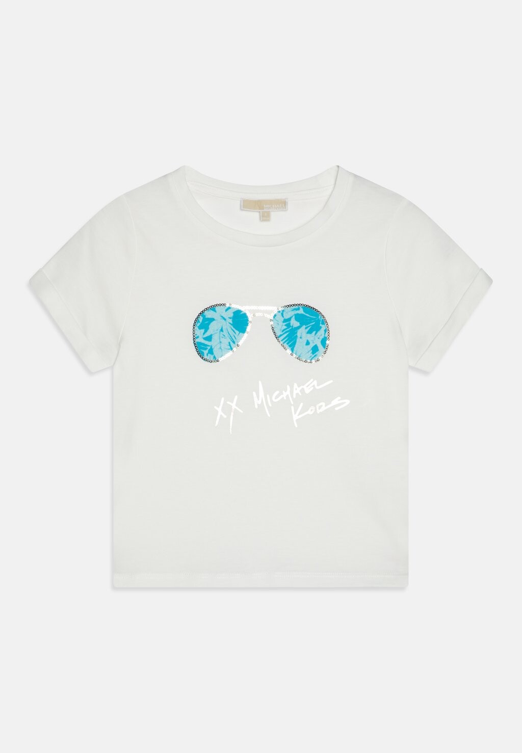 

Футболка с принтом SHORT SLEEVES TEE Michael Kors Kids, цвет off-white