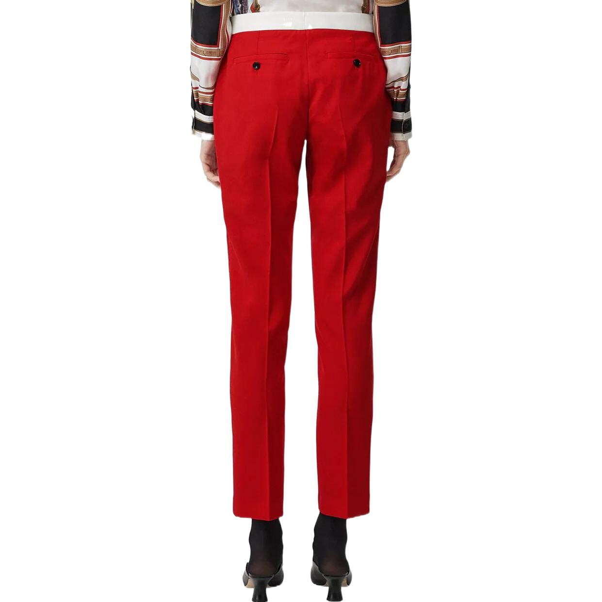 Брюки женские Burberry костюмные, красный / белый — фото 4