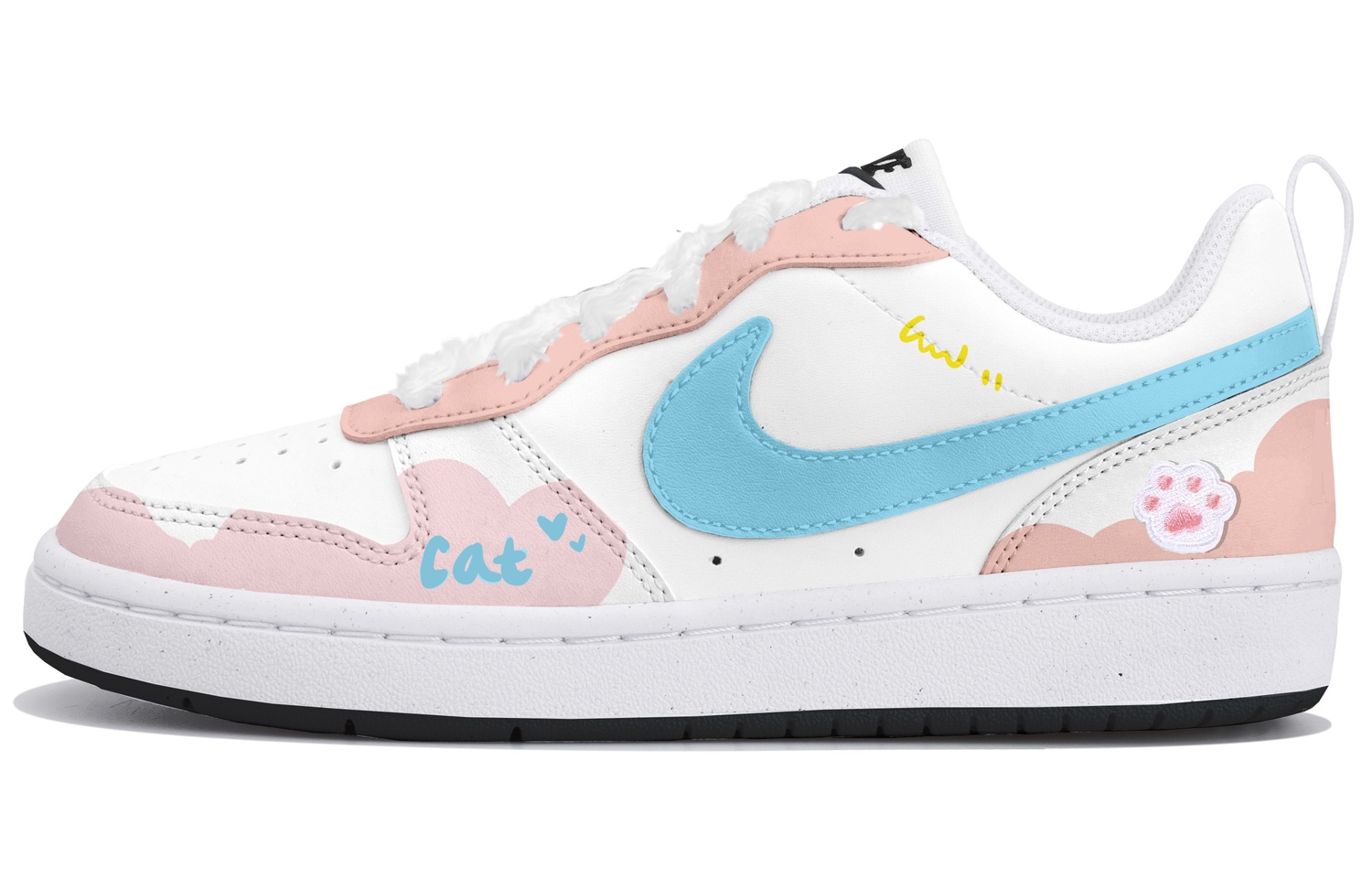 

Nike Court Borough Low top Kids' Skateboarding Shoes Pink Blue Teenagers