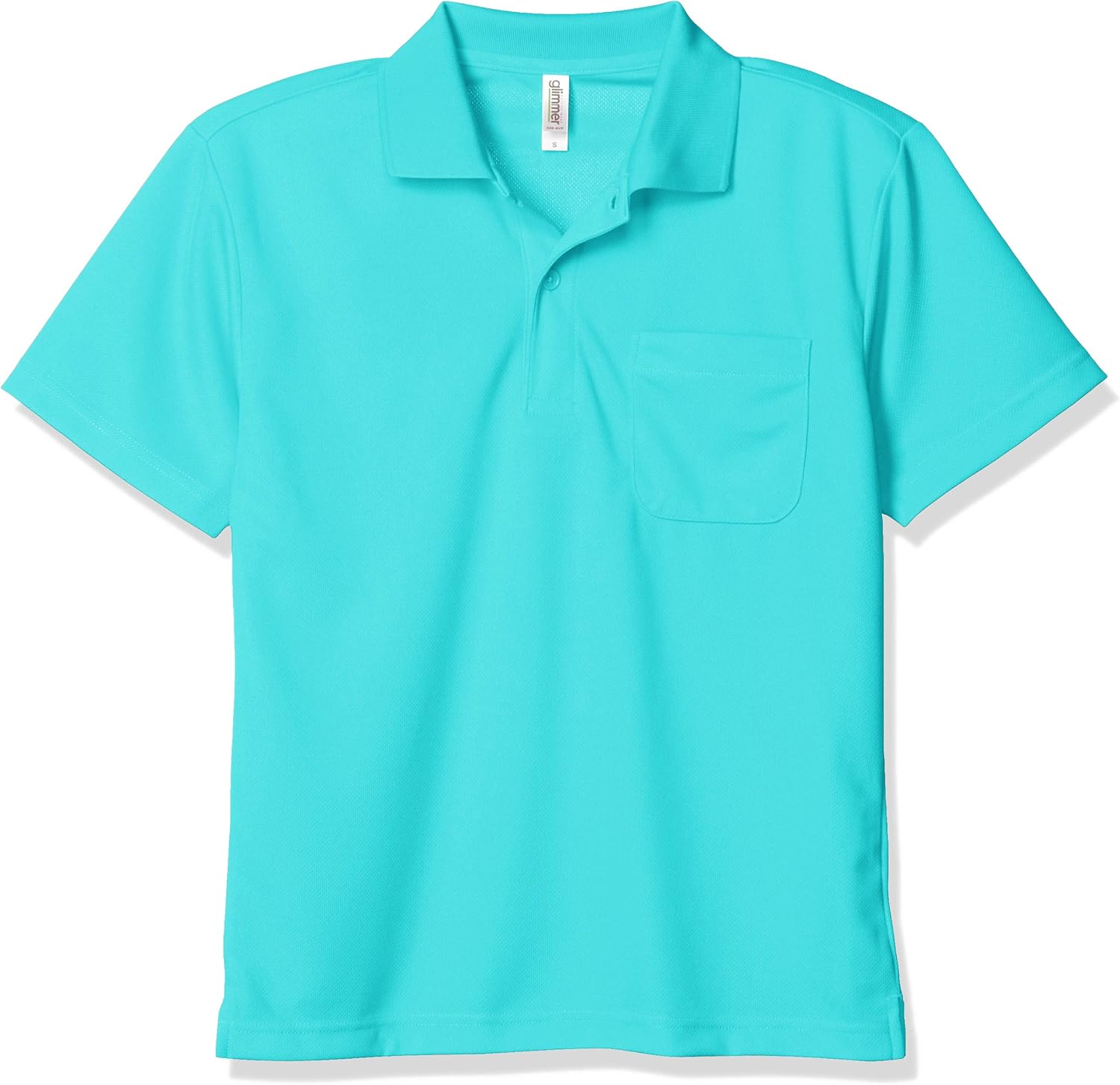 

Футболка-поло Glimmer 00330-AVP с коротким рукавом, плотность ткани 4,4 унции, с карманами, мятно-голубой