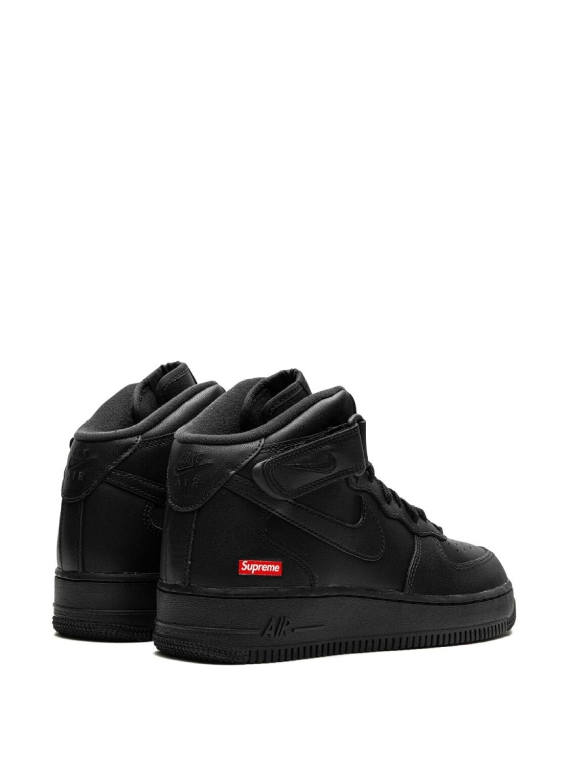Nike кроссовки x Supreme Air Force 1 Mid "Mini Box Logo - Black", черный — фото 3