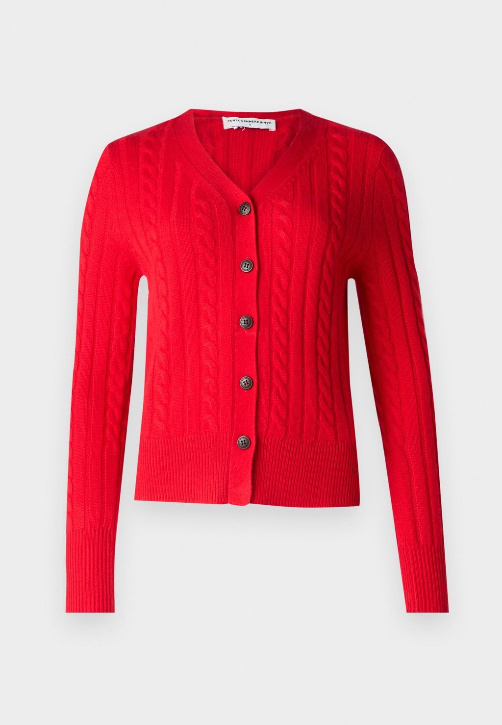 

Кардиган CLASSIC CABLE CARDIGAN pure cashmere, красный