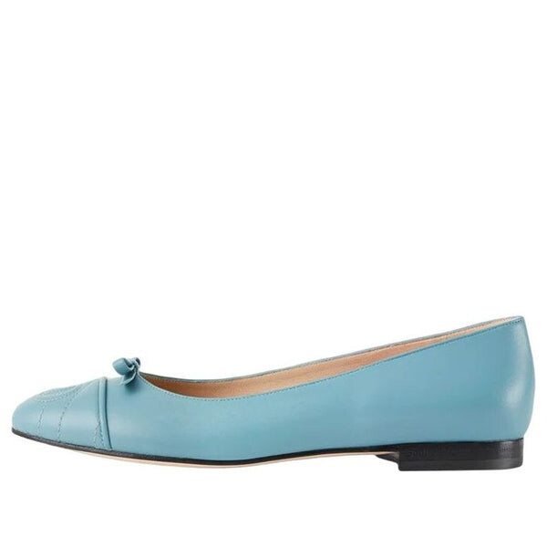 Кроссовки ballet flat with double g leather 'sweet blue' Gucci, синий