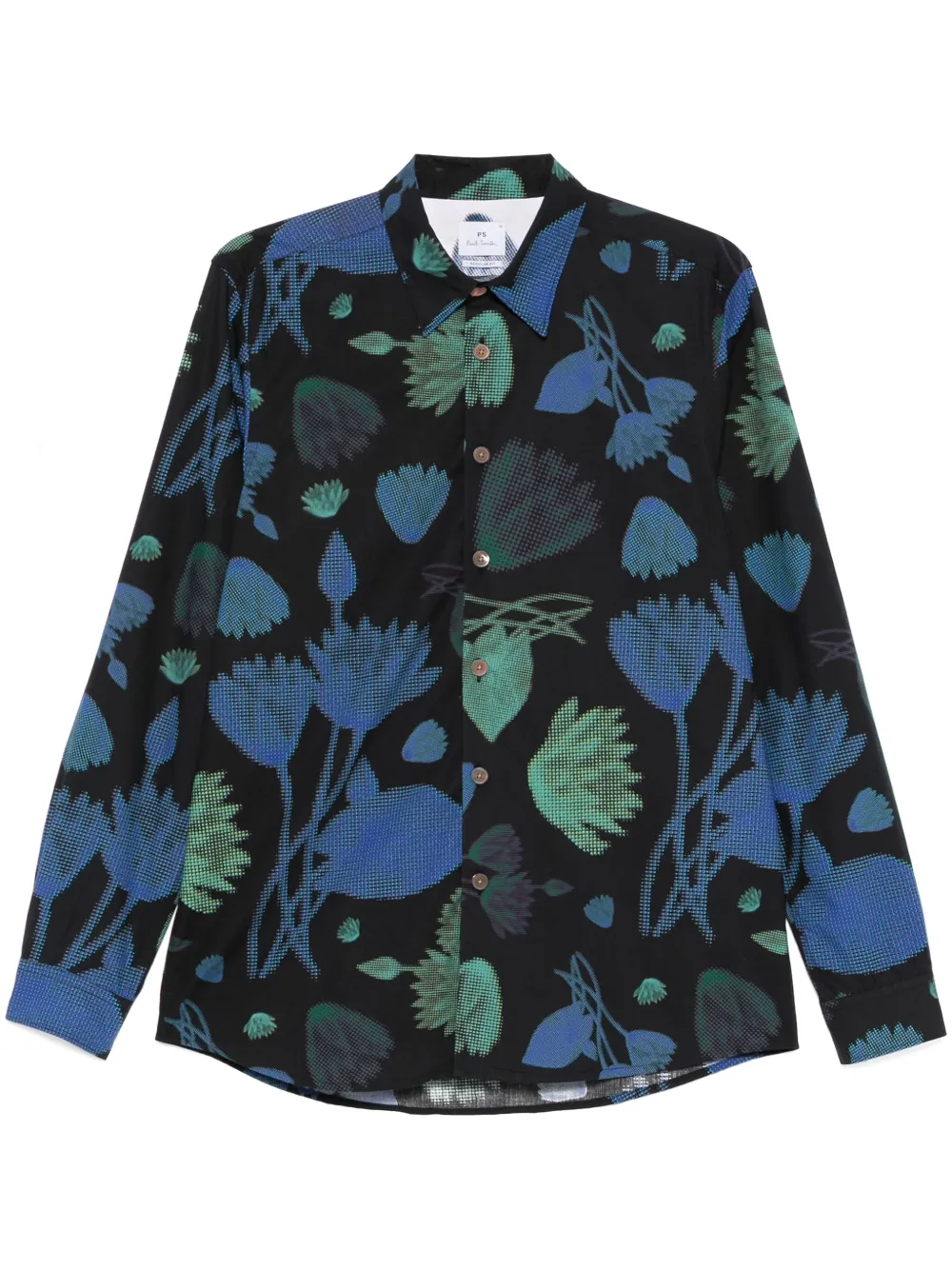 

Рубашка с цветочным принтом PS Paul Smith, синий
