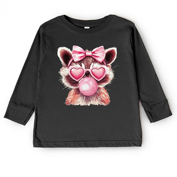 

Футболка с длинным рукавом Valentine raccoon with bubblegum для малышей The Juniper Shop, Black
