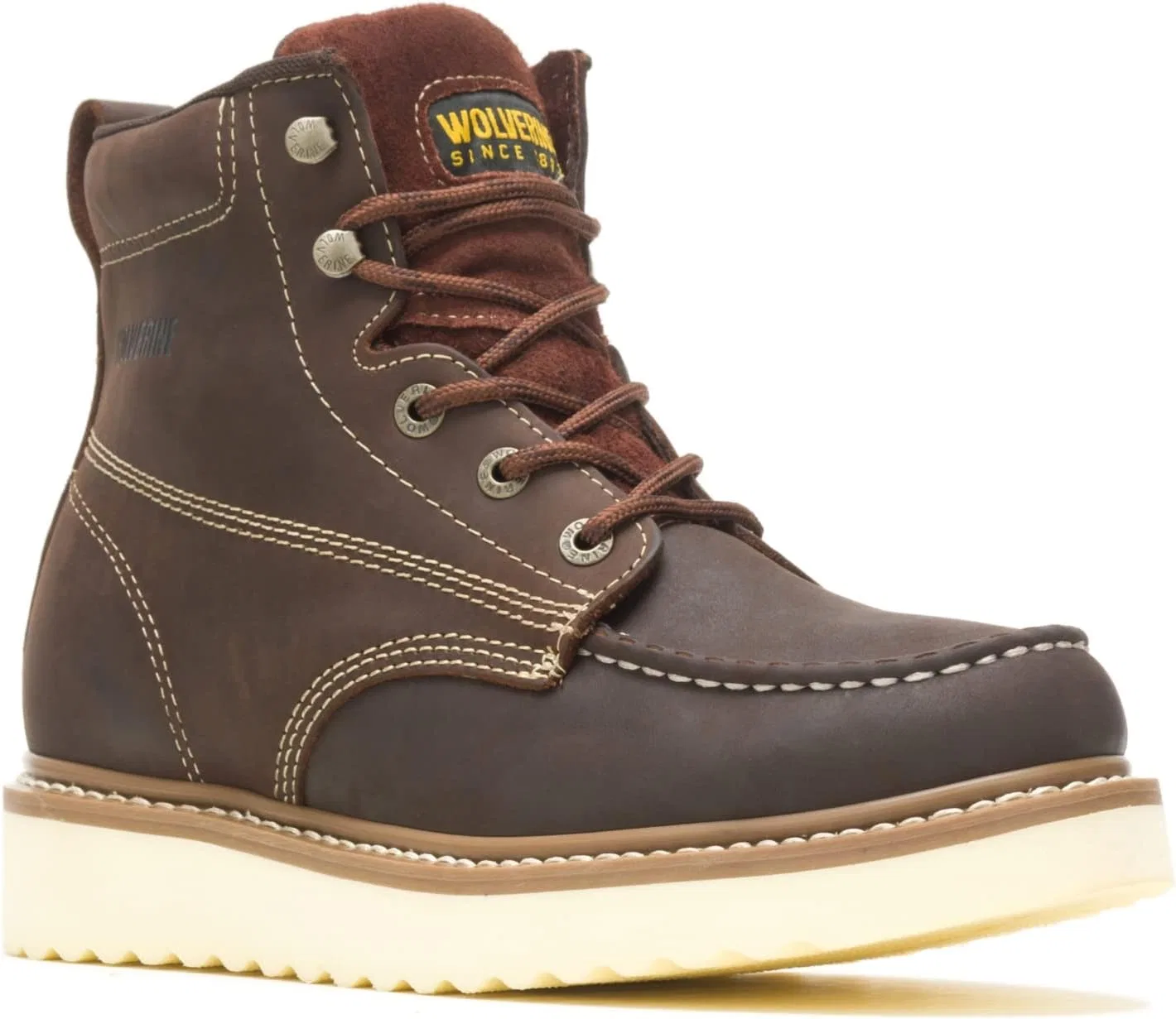 Мужские ботинки Wolverine Loader Moc Toe Wedge на танкетке 6 дюймов, Brown — фото 2