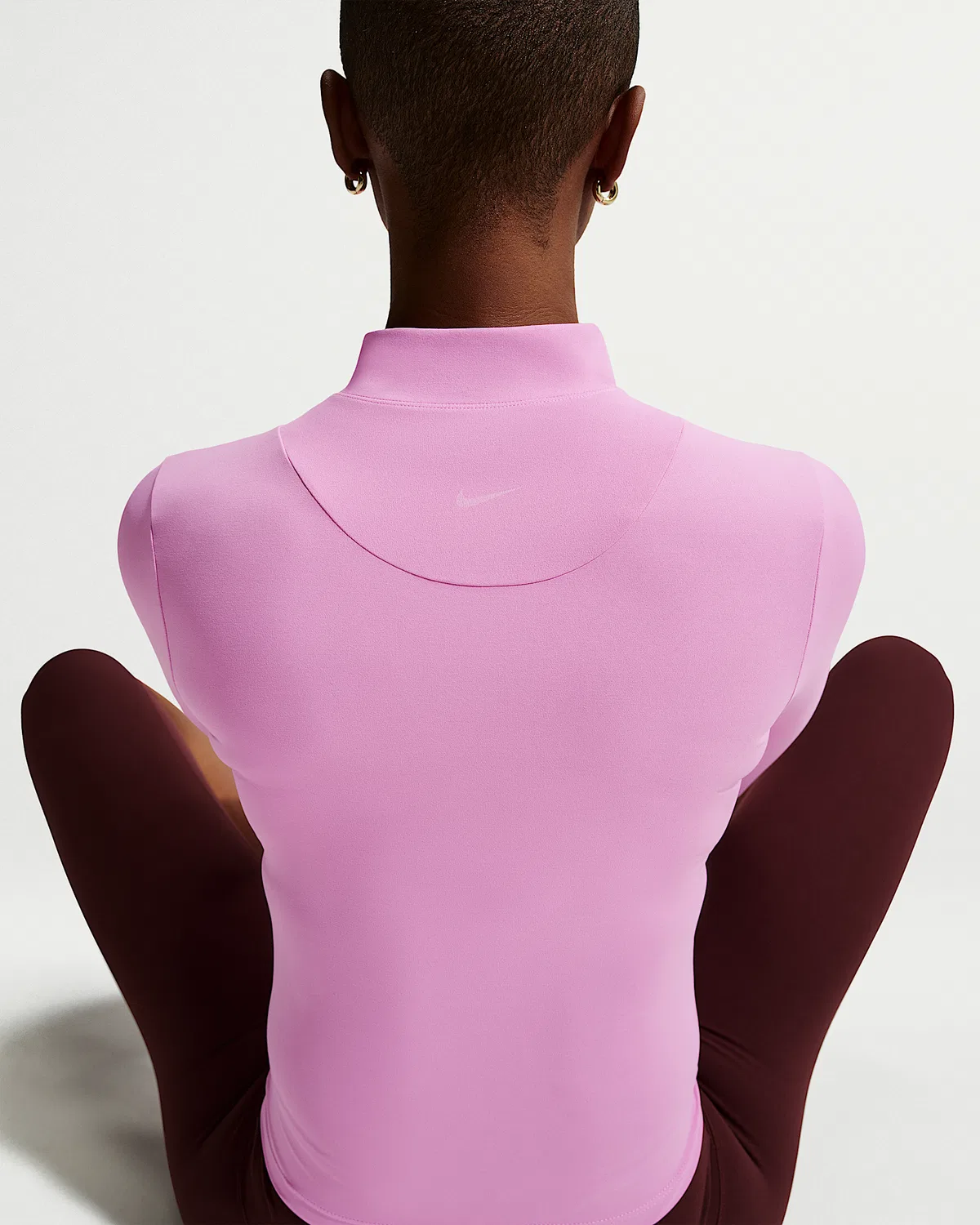 Женская куртка Nike Zenvy Dri-FIT на молнии, Light Magenta/White — фото 2