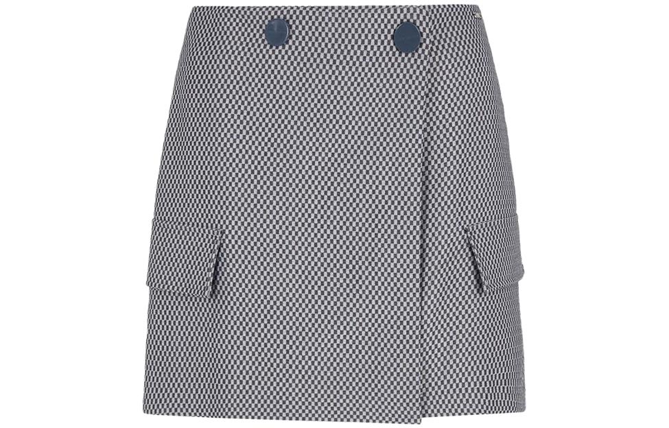 

Повседневная короткая юбка женская серо-голубая ARMANI EXCHANGE