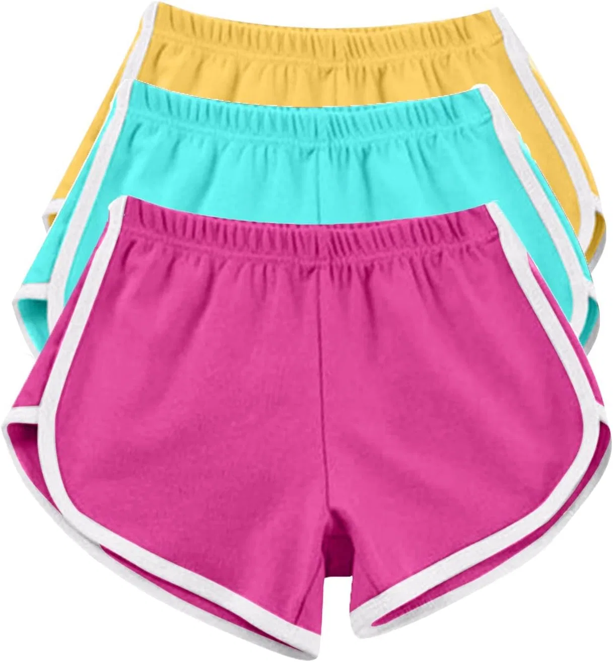 Женские шорты для плавания и фитнеса, 3 шт., Generic, A01_hot Pink