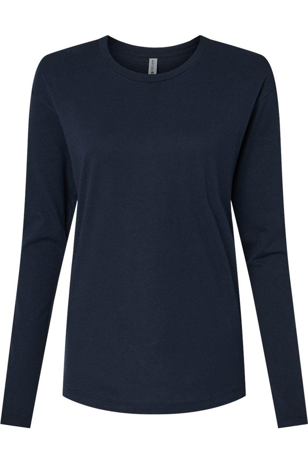 

Женская хлопковая свободная футболка Next Level с длинным рукавом, цвет midnight navy