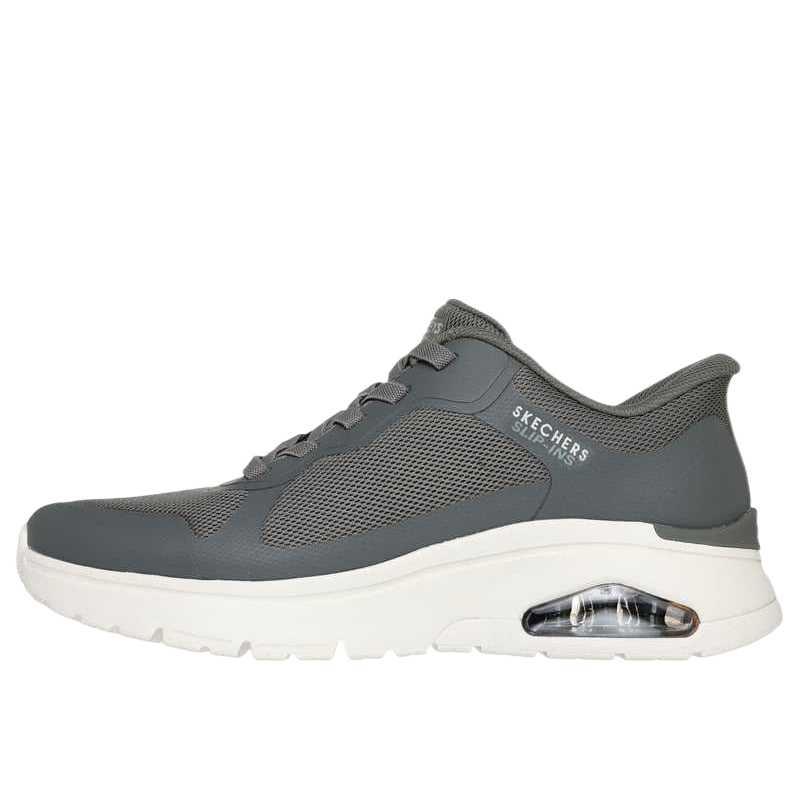 

Skechers Износостойкие дышащие повседневные низкие кроссовки Uno, мужские, оливково-зеленые