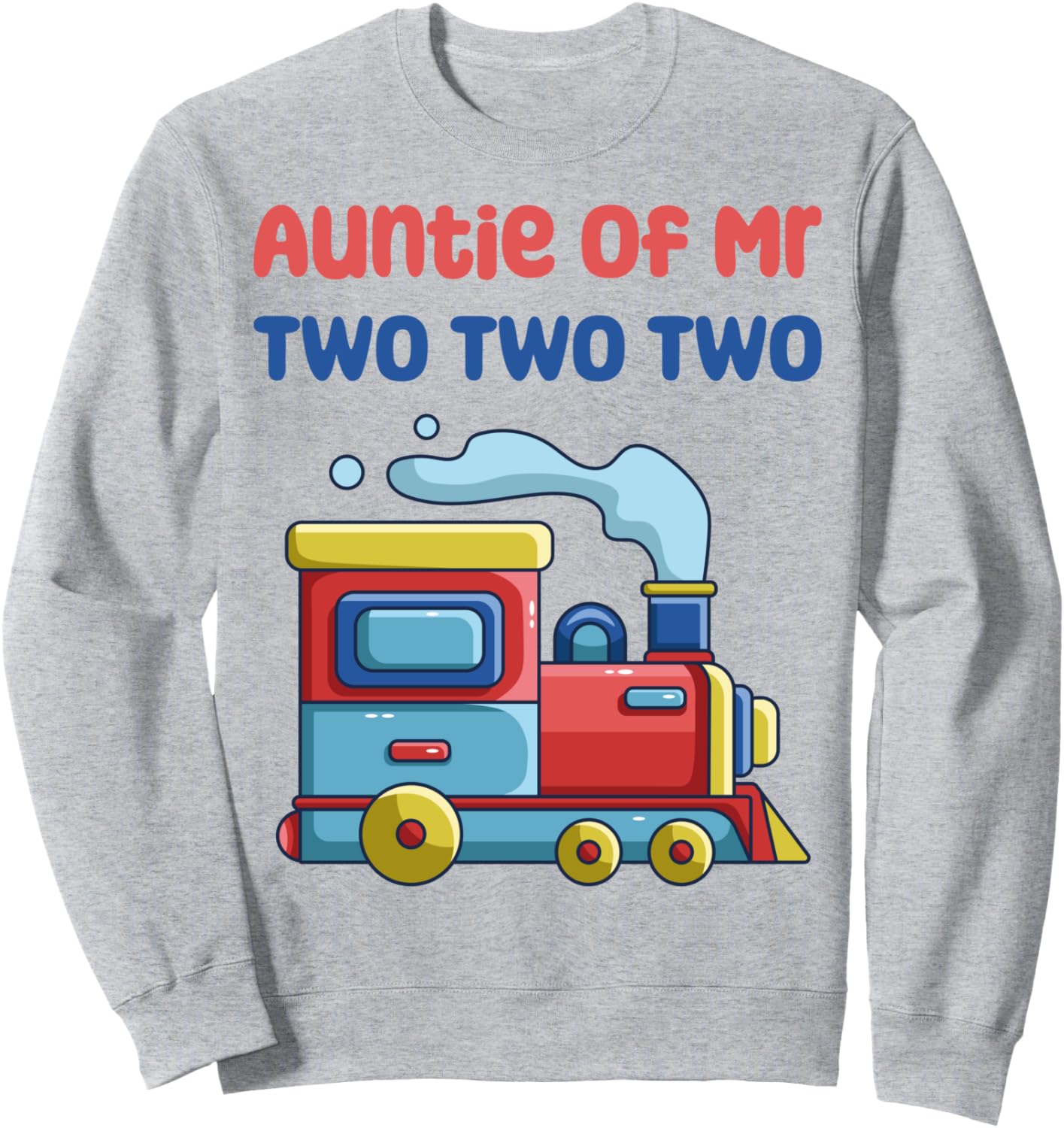 

Толстовка с надписью «Тетушка мистера Двухмальчика, паровозика, в честь его второго дня рождения» Family Look 2 Year Old Choo Choo Decorations Gifts, серый