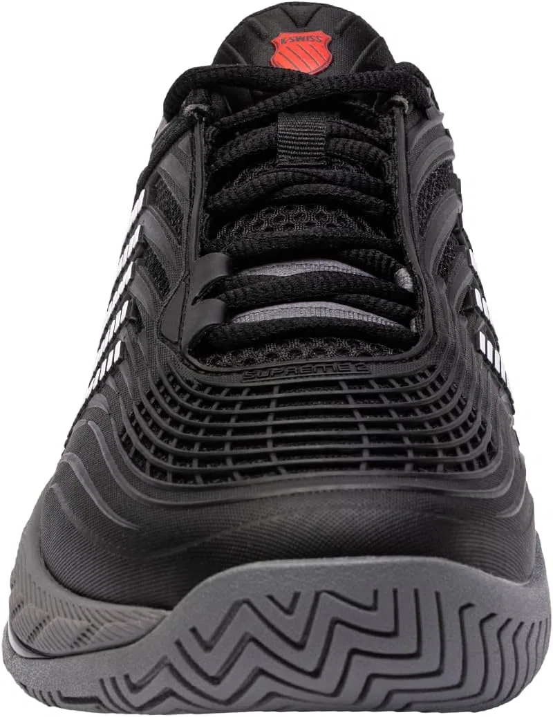 Кроссовки теннисные K-Swiss Hypercourt Supreme 2, Black/Steel Gray/Firey Red — фото 3