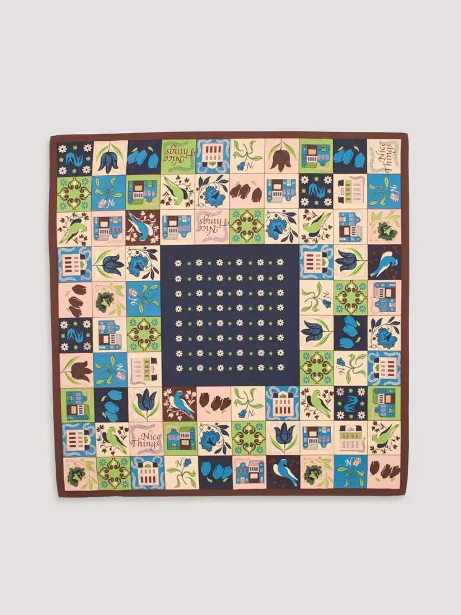 

Женский платок с цветочным узором Nice Things, синий