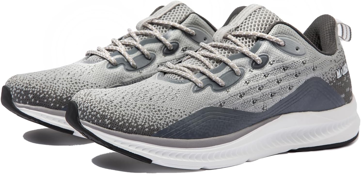 

Мужские кроссовки Легкие Дышащие Нескользящие Обувь для ходьбы Спортивные Кеды для тренировок в зале и тенниса Auzons, темно-серый