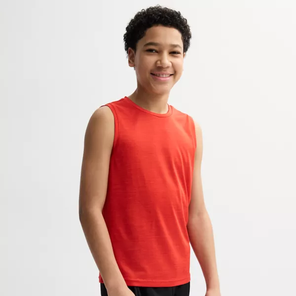 

Мальчиковая футболка с мускулистым принтом 8-20 лет в обычном и свободном покрое Tek Gear, красный