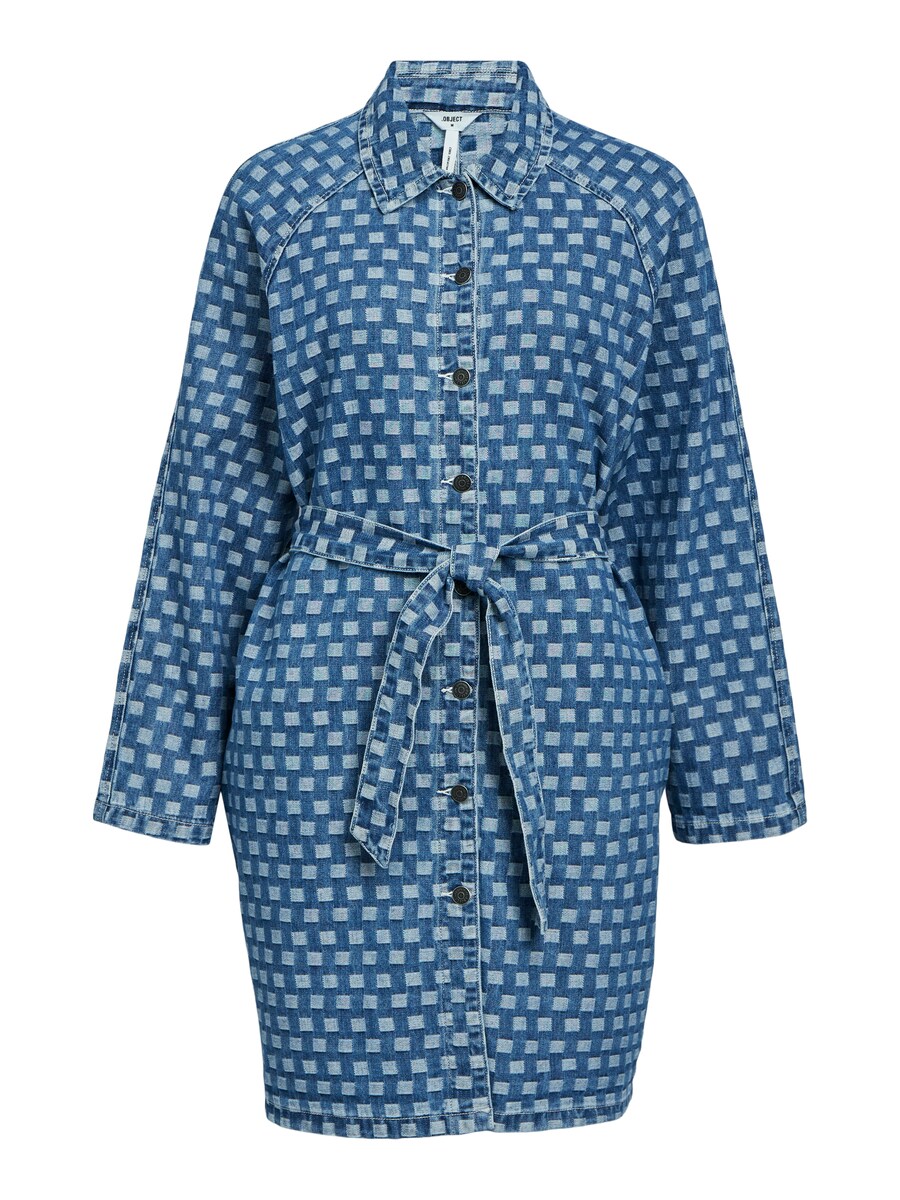 

Платье-рубашка OBJECT Hedda, синий/светло-синий