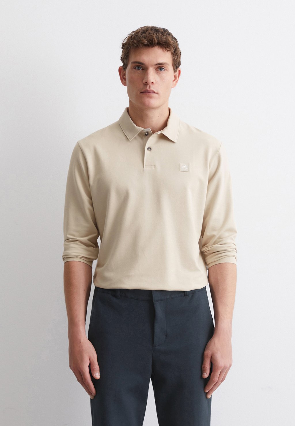 

Лонгслив Polo shirt Marc O'Polo, коричневый
