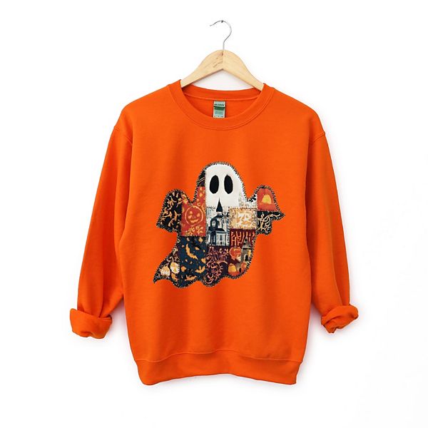 

Свитшот женский с принтом в стиле пэчворк Simply Sage Market, Orange