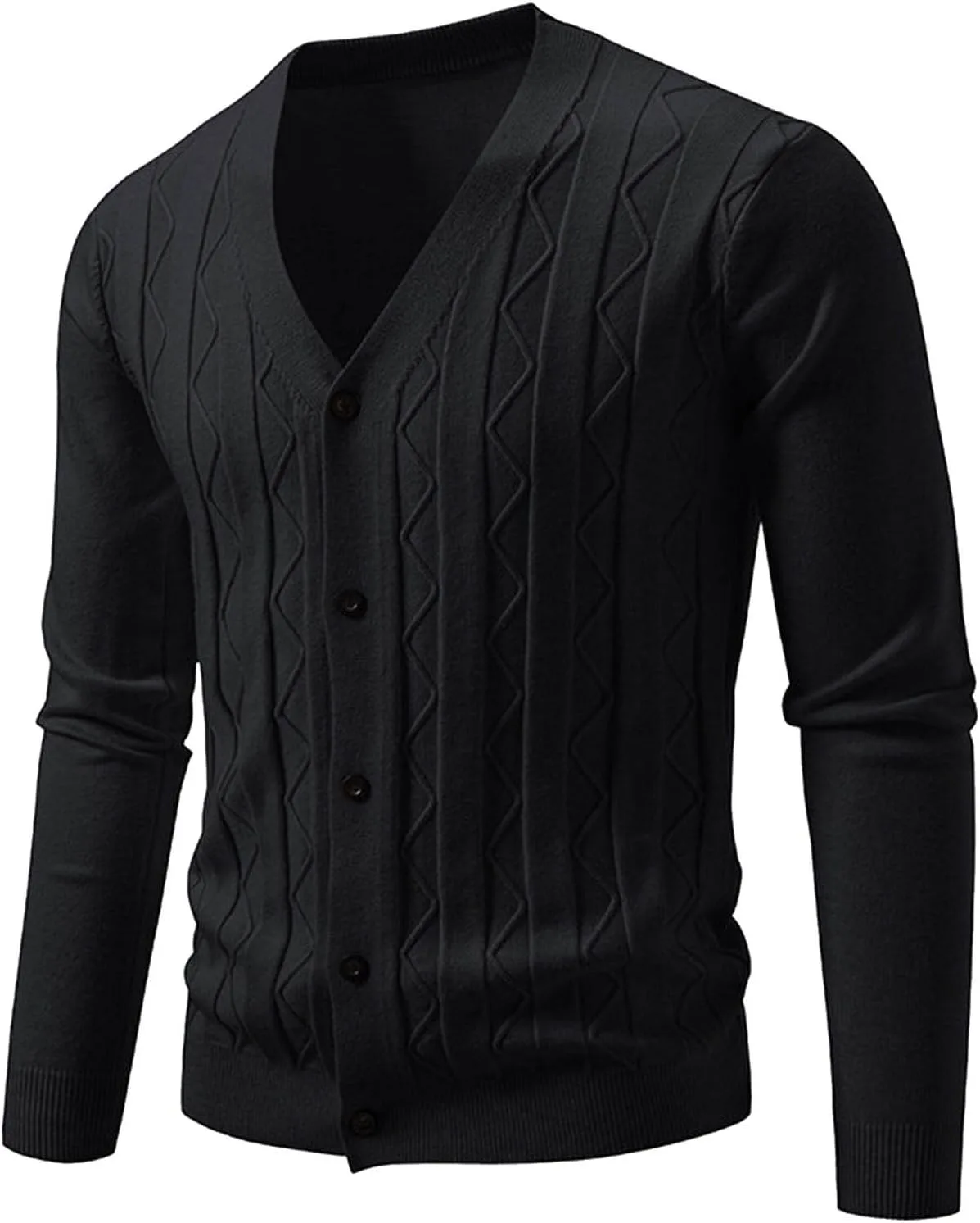 

Мужской кардиган с V-образным вырезом, длинными рукавами и карманами Rtdyvyuhb