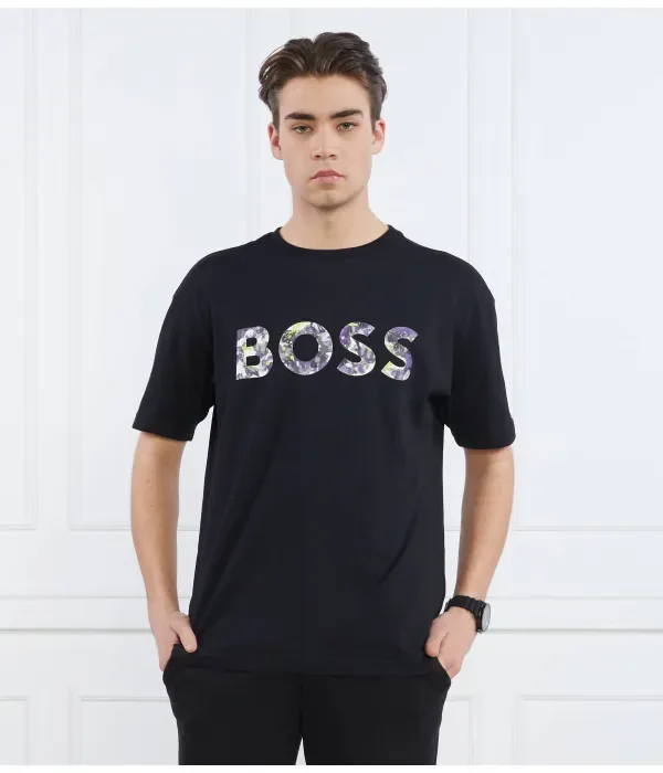 Футболка лотос relaxed fit Boss Green, черный — фото 3