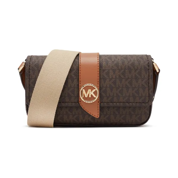 

Очень маленькая сумка-мессенджер Greenwich с логотипом Michael Kors, коричневый