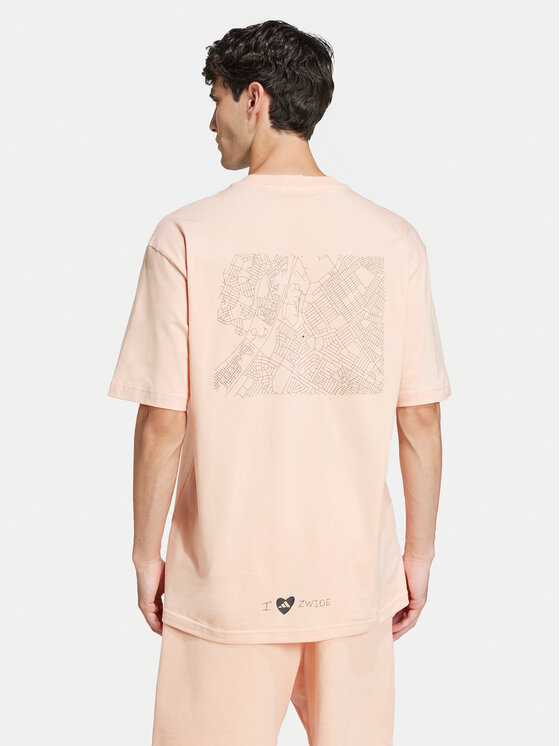 Свободная футболка Zwide Graphic JD5828 Adidas, красный — фото 3