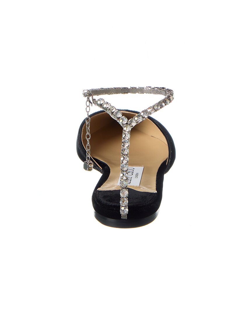 Джимми Чу Саеда Бархатные балетки Jimmy Choo, черный — фото 3