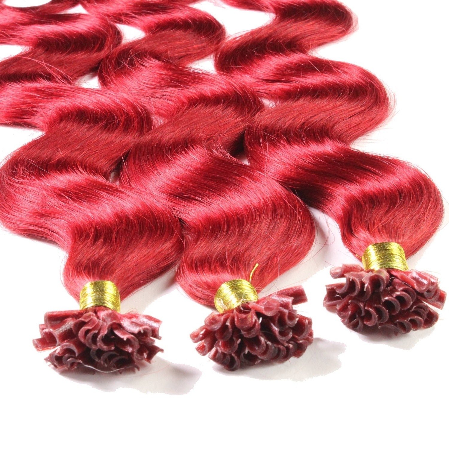 

Накладные волосы bonding extensions echthaar #0/44 rot-intensiv 0.5g Hair2Heart, 50cm, количество 25 шт.