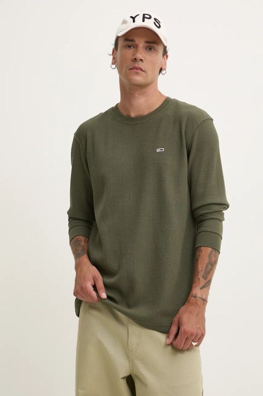 

Лонгслив Tommy Jeans, зеленый