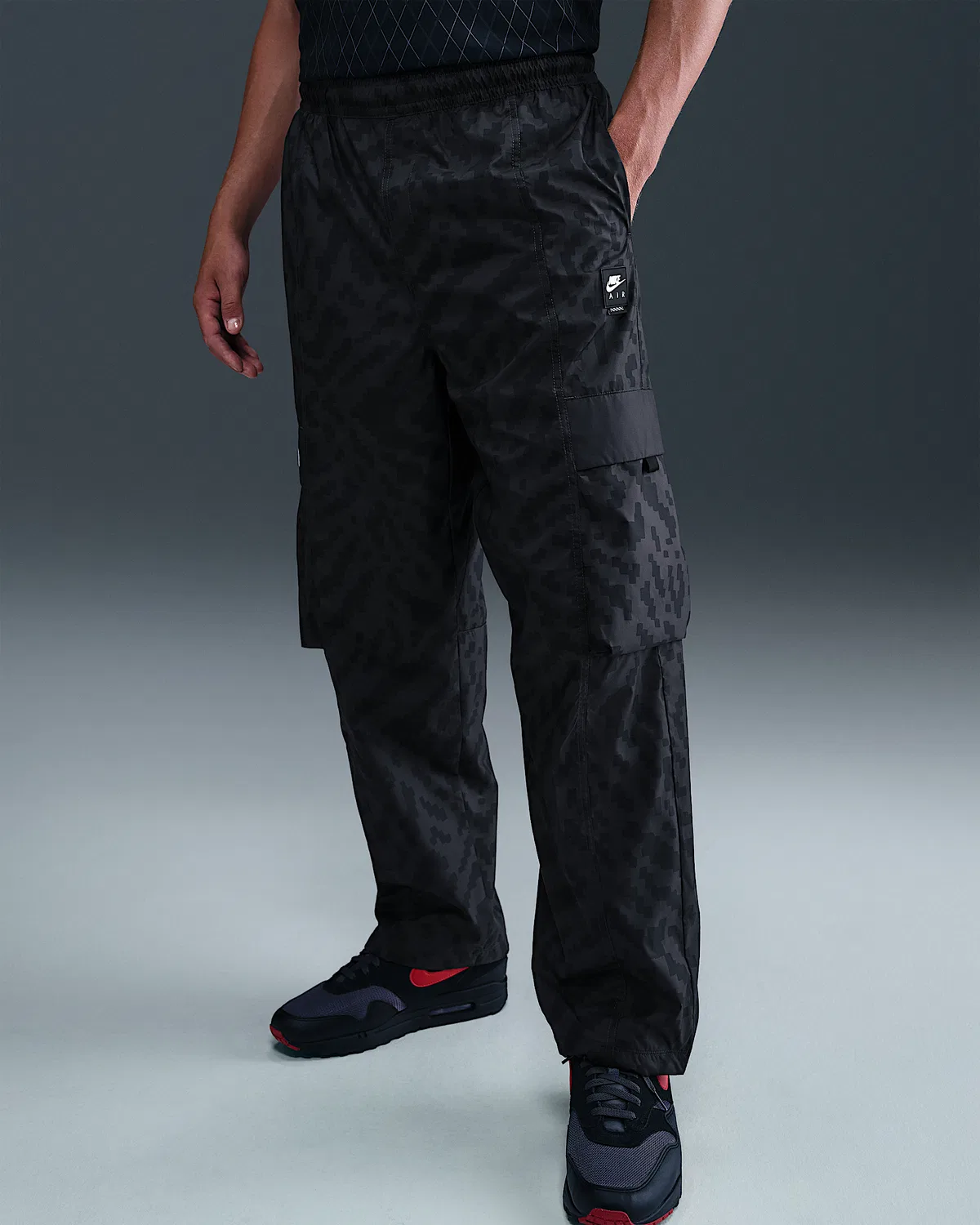 Мужские тканевые карго-штаны Nike Air, Anthracite/Anthracite/Black — фото 2