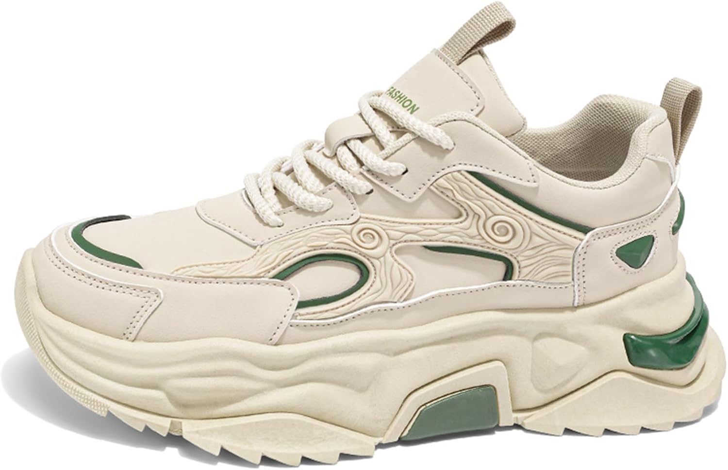 

Мужские повседневные спортивные кроссовки для тенниса, бега и ходьбы, нескользящие массивные модные кроссовки для мужчин Spwagym, зеленый/хаки