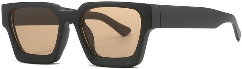 

Модные женские квадратные солнцезащитные очки с прозрачными градиентными линзами в стиле ретро, ​​мужские солнцезащитные очки UV400 с леопардовым принтом LXLHWN, Matte Black Tea