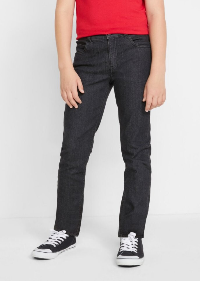 Джинсы узкого кроя с 5 карманами для мальчиков John Baner Jeanswear, черный — фото 3