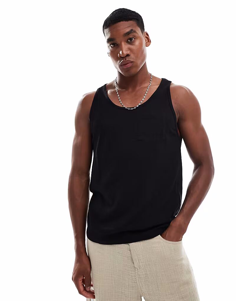

Майка Jack & Jones с карманом черного цвета