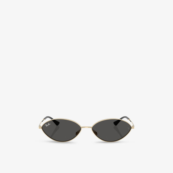 

Солнцезащитные очки Ray-Ban Kai овальные с металлической оправой, золотой