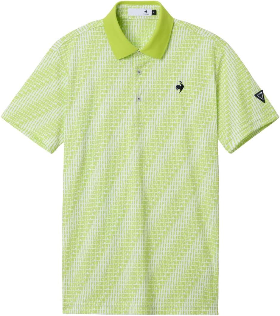 

Мужская поло-рубашка Le Coq Sportif LG5FHS10M с коротким рукавом, влагоотводящая, быстросохнущая, эластичная, спортивная, с логотипом, для игры в гольф, лайм