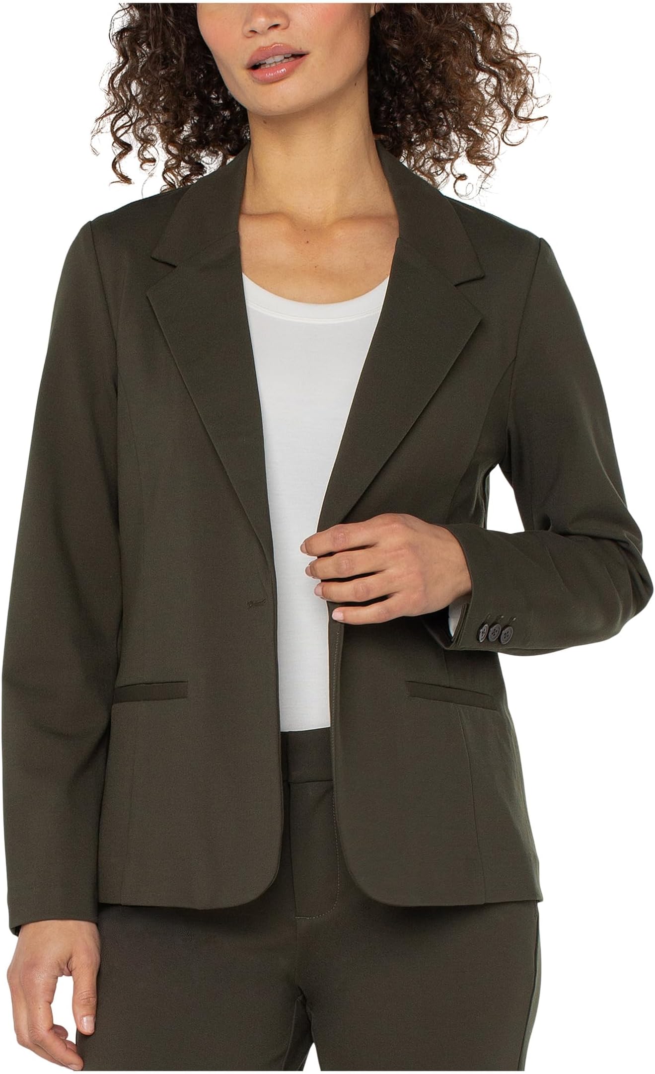 

Блейзер Liverpool Los Angeles Super Stretch Ponte Fitted Blazer, цвет Forest Night