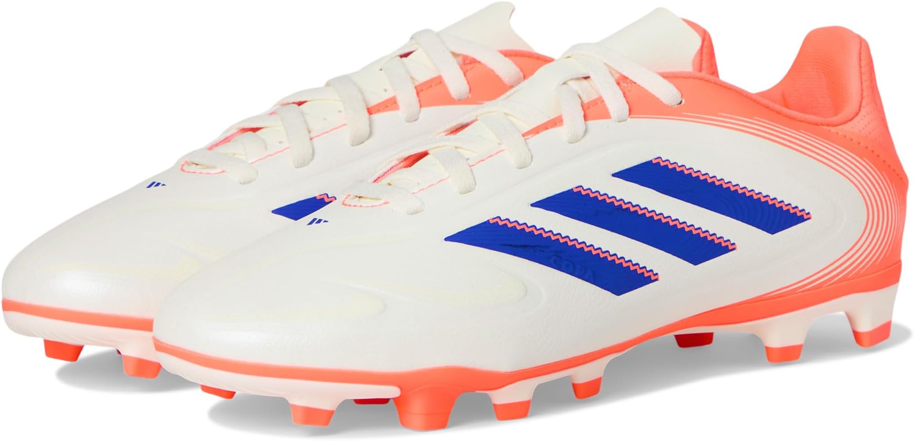 

Кроссовки adidas Kids Copa Club Pure 3 Firm Ground/Multi Ground Cleats, цвет Off White/Lucid Blue/Signal Coral