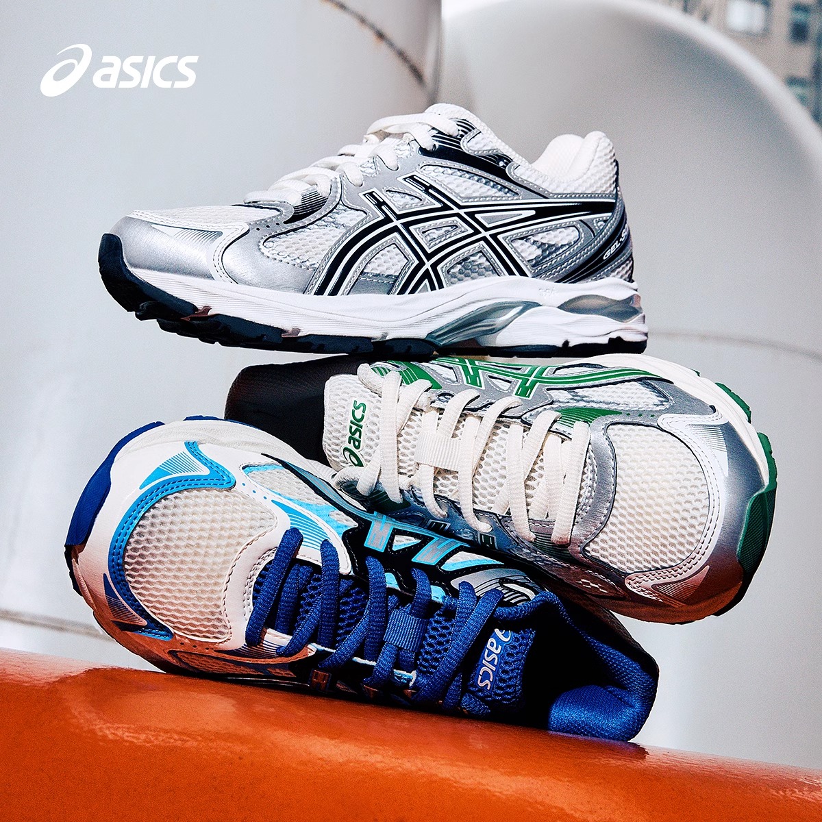 Кроссовки для бега GEL SONIC Breathable Support Rebound Low Top для детей и подростков ASICS, белый/синий — фото 3