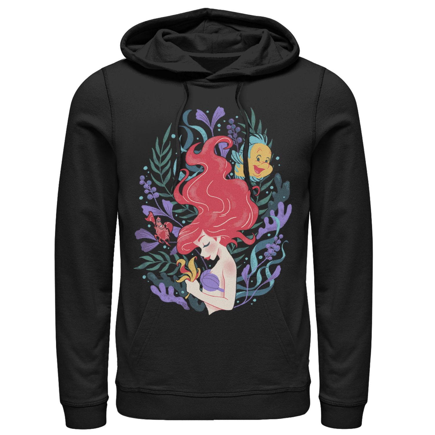 

Мужская толстовка с капюшоном Disney The Little Mermaid Ariel Flounder и Sebastian Licensed Character