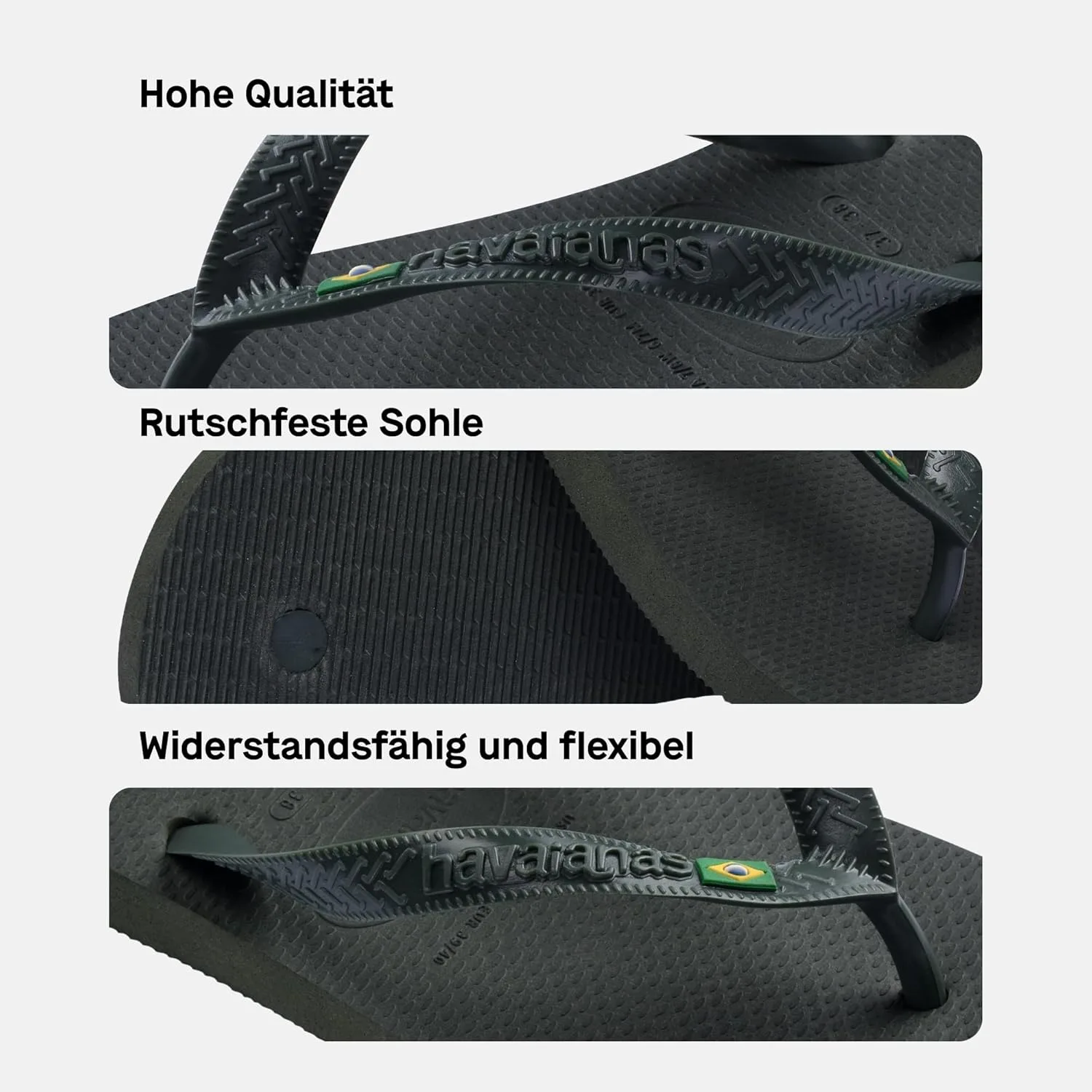 Шлепанцы Havaianas Top Brazil, зеленый — фото 4