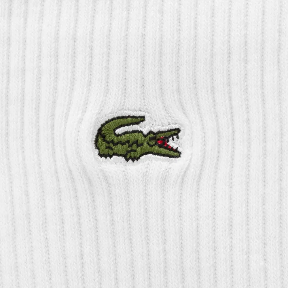 Унисекс спортивные бесшовные носки с амортизацией белые от Lacoste — фото 2