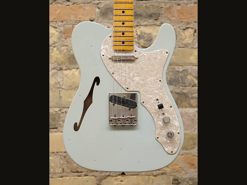 

Электрогитара Fender Custom Shop 1969 Telecaster Thinline Journeyman Relic 2023 - Aged Sonic Blue 6 lbs 4.5 oz