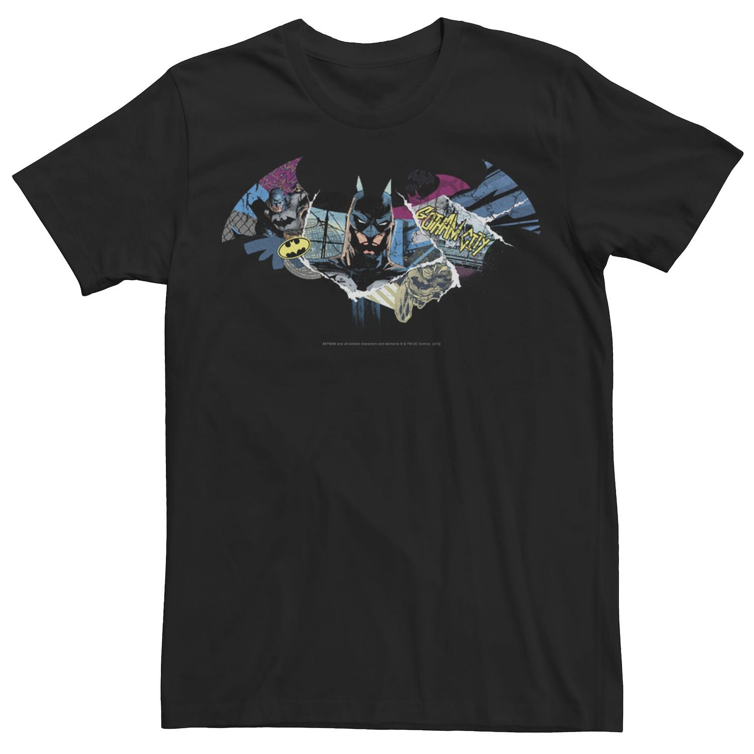 

Мужская футболка с графическим логотипом DC Comics Batman Dark Comic Licensed Character, черный