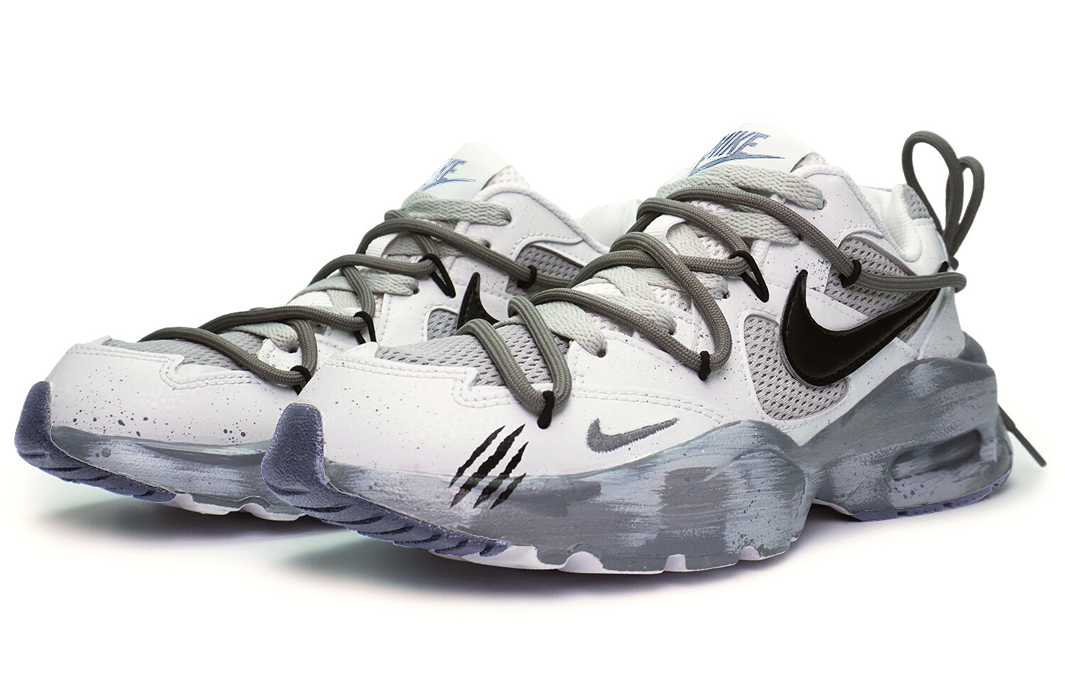 Кроссовки Air Max Fusion женские с низким верхом Серый/белый/черный Nike — фото 3