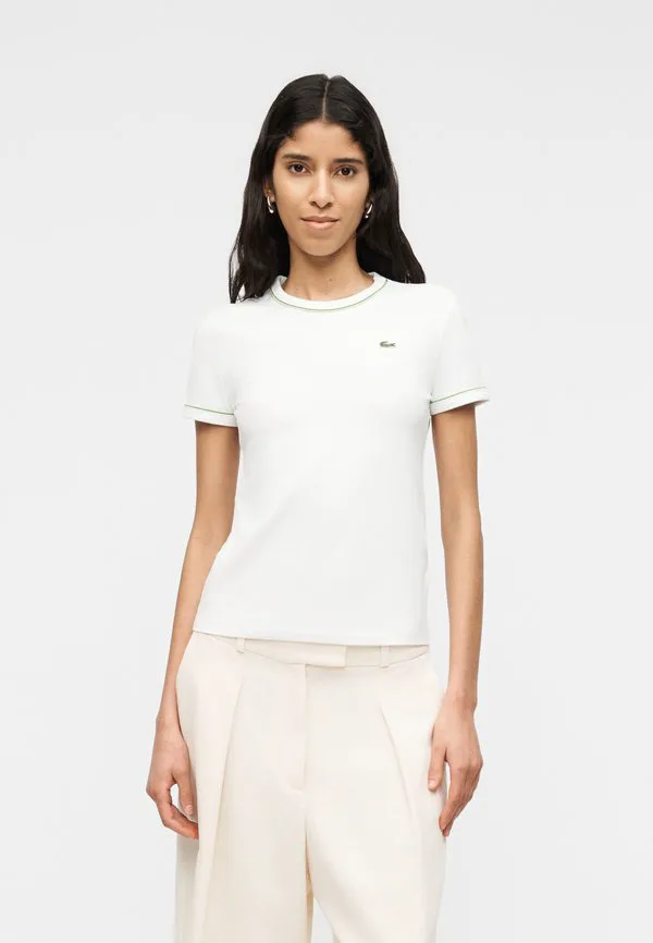 

Простая футболка Lacoste, White/Sencha-Billiard Green, Белый, Простая футболка Lacoste, White/Sencha-Billiard Green